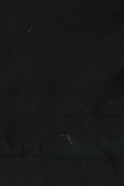 LOEWE Cotton Leather Trim Mods Coat Black Size XL