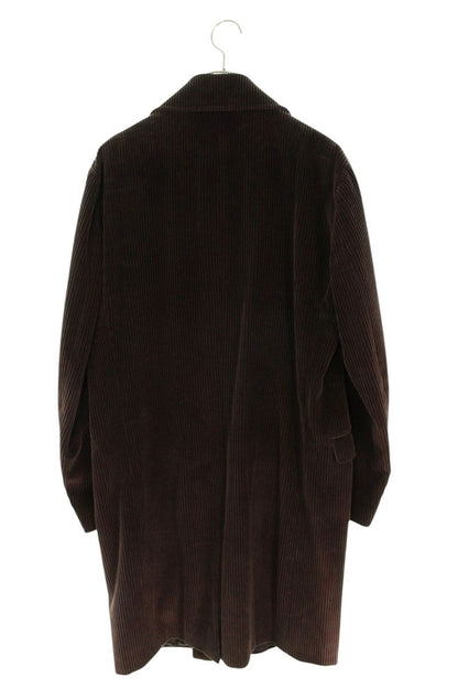 CARUSO Corduroy Double-Breasted Coat Brown Size L