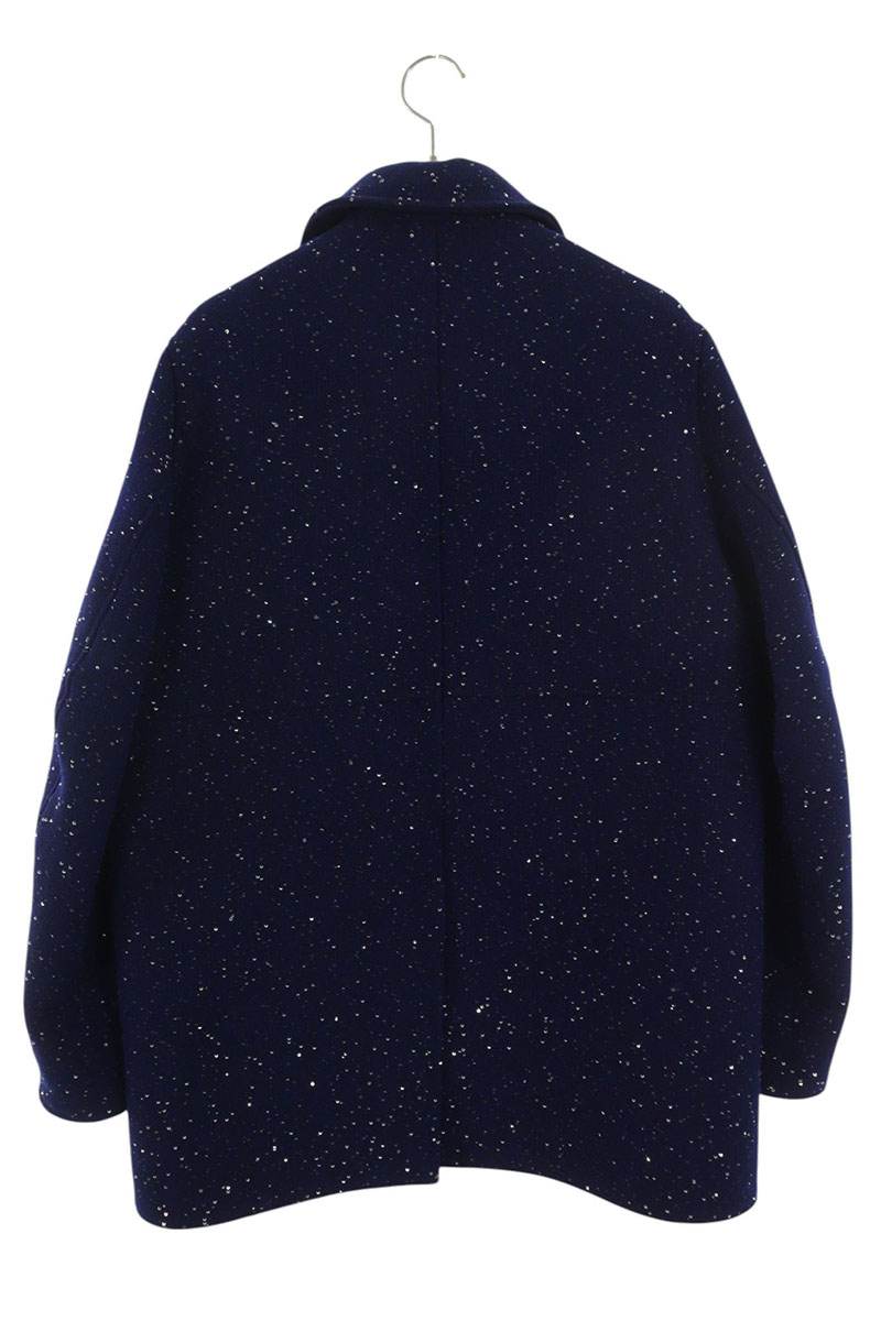 MASU 23AW Cosmo Wool Blend Zip-Up Coat Blue Size S