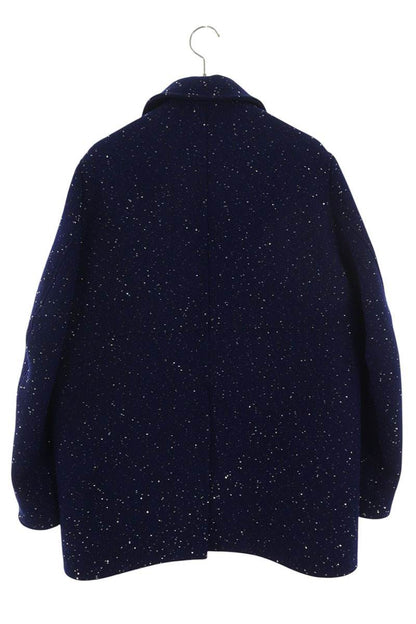 MASU 23AW Cosmo Wool Blend Zip-Up Coat Blue Size S