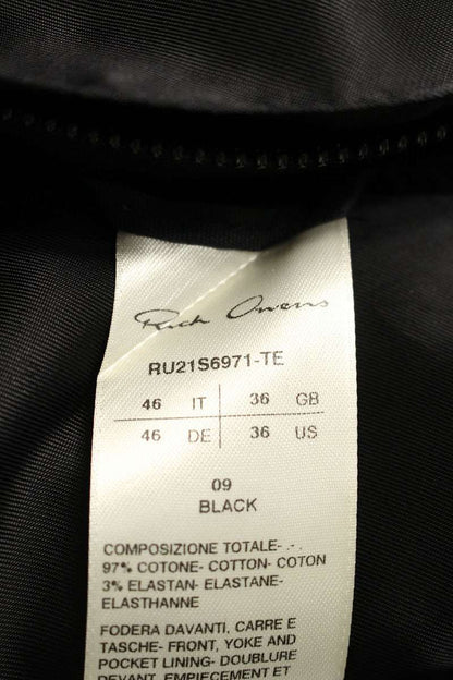 Rick Owens BAUHAUS PARKA Coat Black Size S