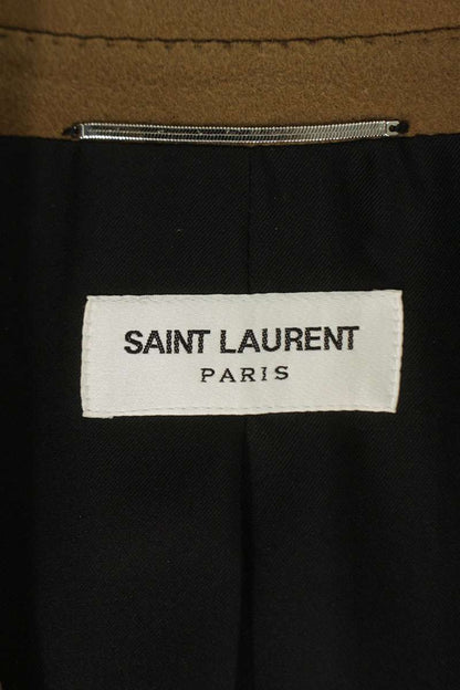 Saint Laurent Paris Cashmere Coat Brown Size 46