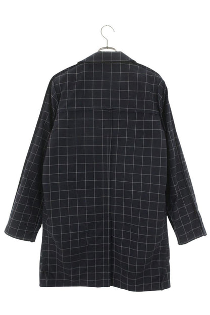 UNDERCOVER Quilted Lining Check Coat Navy Size L