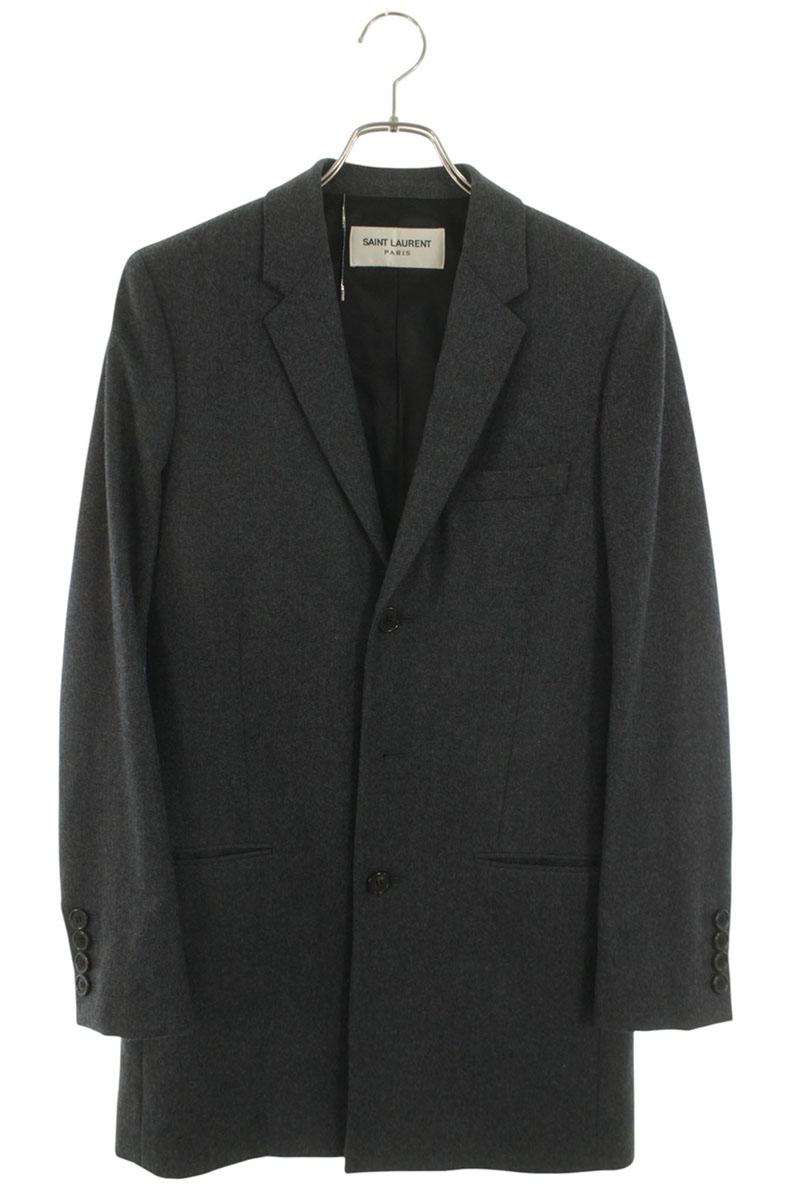 SAINT LAURENT PARIS Wool Coat Gray Size XS