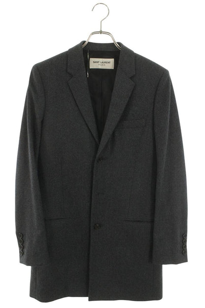 SAINT LAURENT PARIS Wool Coat Gray Size XS