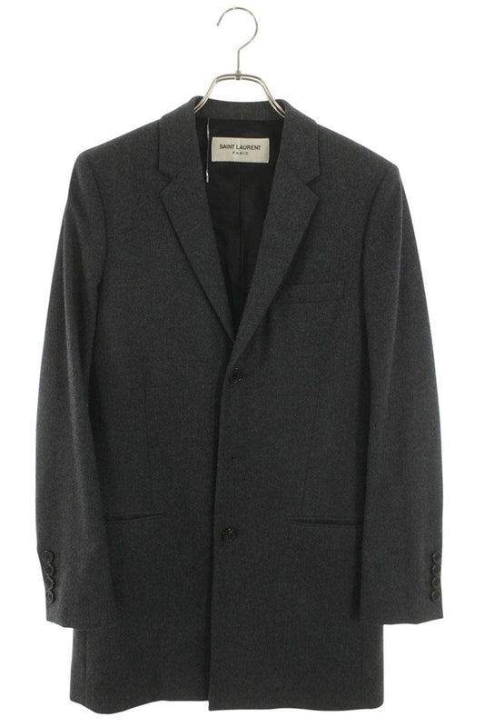 SAINT LAURENT PARIS Wool Coat Gray Size XS