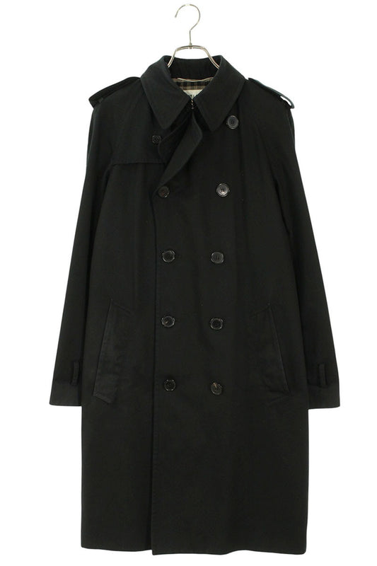 SAINT LAURENT PARIS Belted Trench Coat Black Size XS