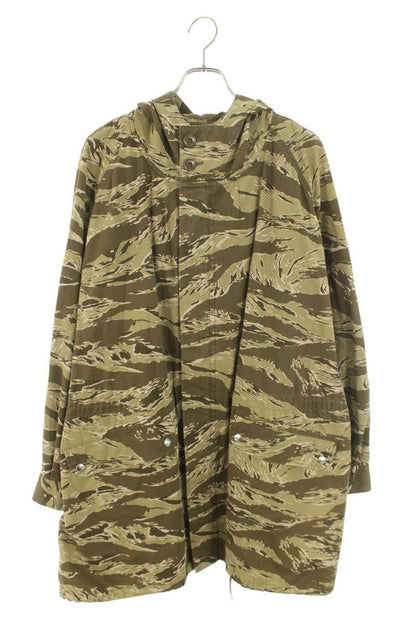 CELINE Cotton Tiger Camo Mods Coat Green Size L