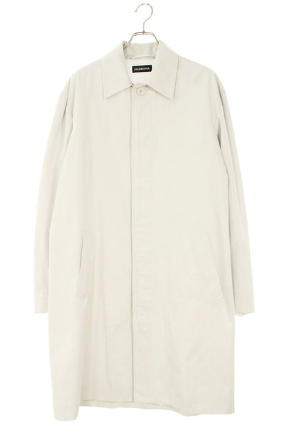 Balenciaga Cotton Twill Coat White Size 44