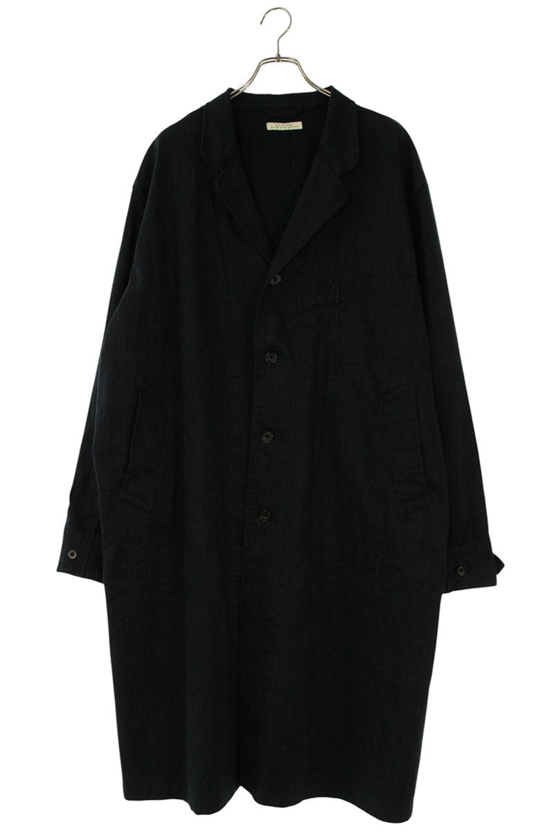 OLD JOE & CO. Herringbone Long Coat Black Size XS