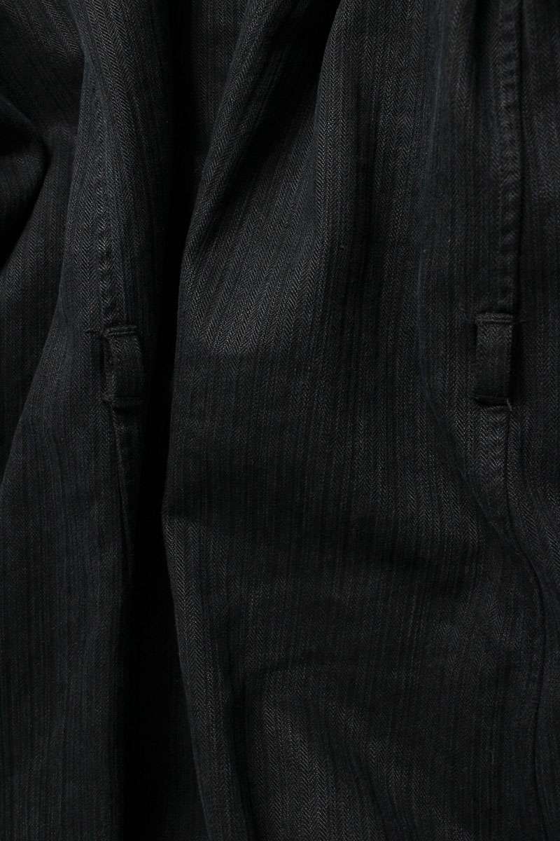 OLD JOE & CO. Herringbone Long Coat Black Size XS