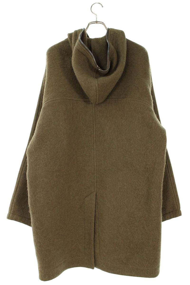 Rick Owens WF Wool Zip Up Hooded Coat Green Size 50