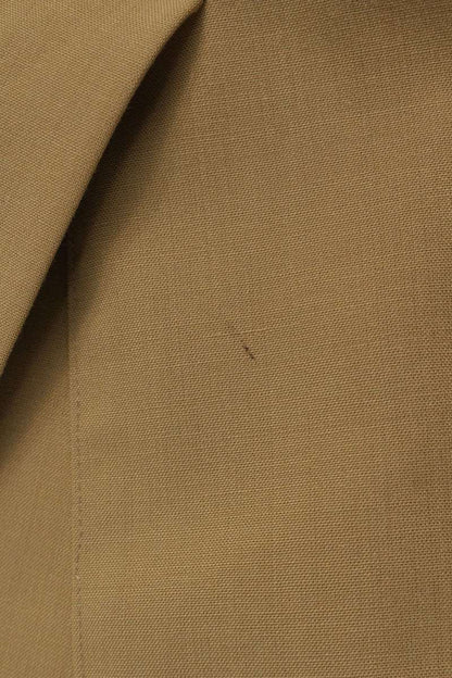 OFF-WHITE Wool Blend Long Coat Brown Size M