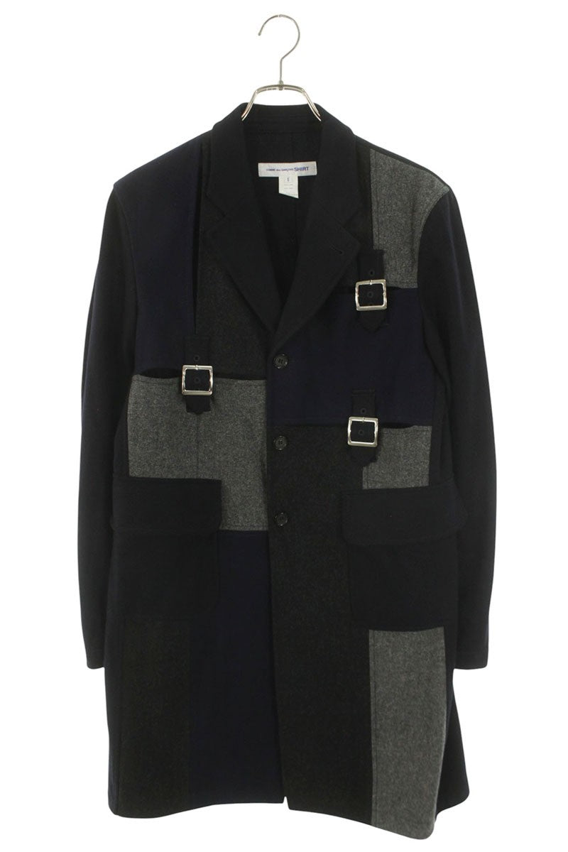 Comme des Garcons SHIRT Patchwork Belt Design Wool Size S