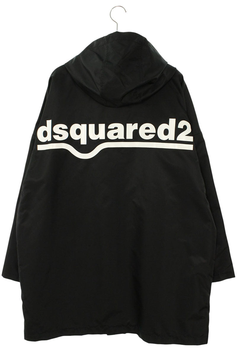 DSQUARED Back Logo Nylon Coat Black Size M