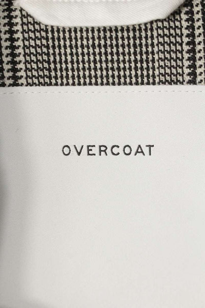 OVERCOAT Glen Check Raglan Wool Coat Gray Size S