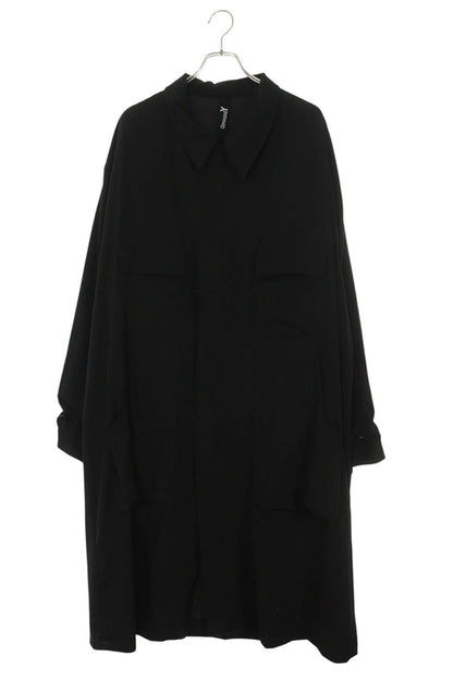 GroundY Wool Flap Pocket Long Coat Black Size L