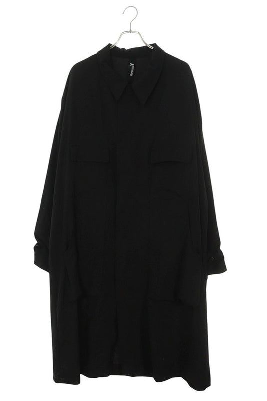 GroundY Wool Flap Pocket Long Coat Black Size L