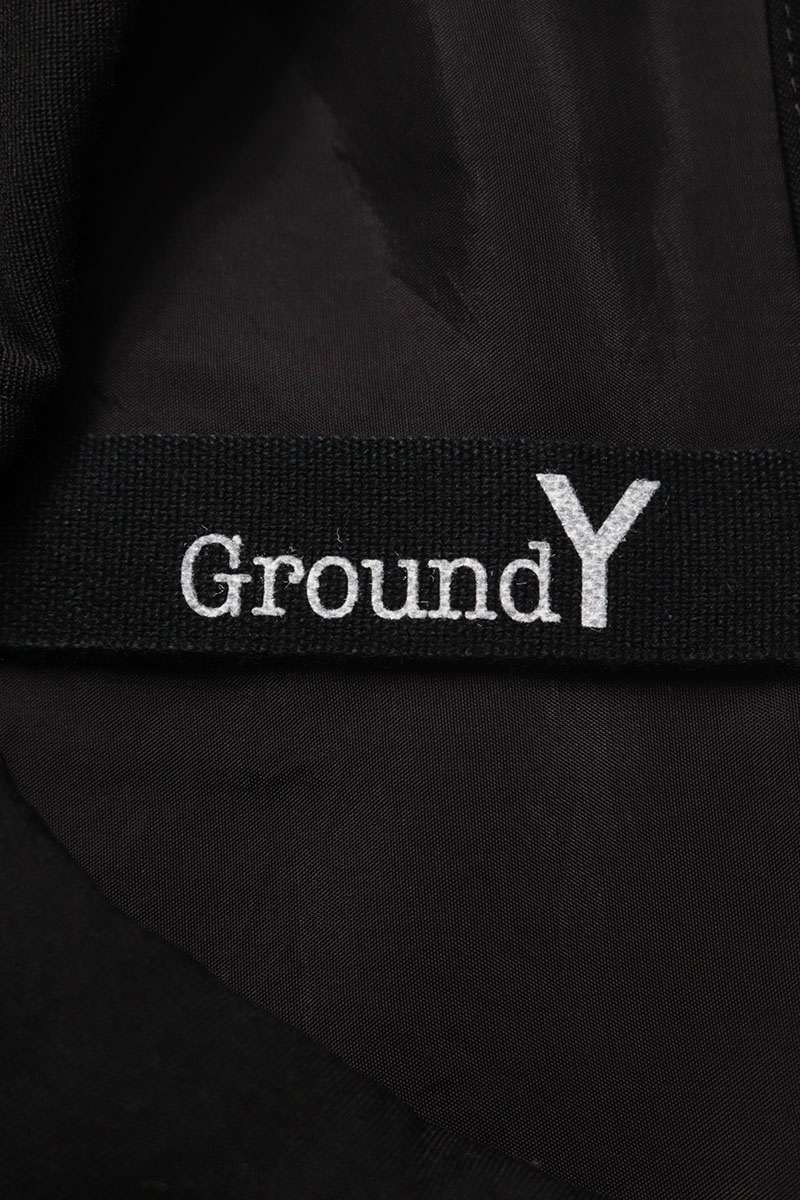 GroundY Wool Flap Pocket Long Coat Black Size L