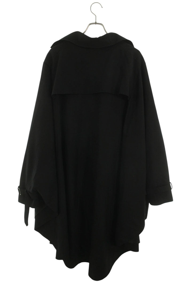 GroundY Wool Gabardine Asymmetric Coat Black Size L