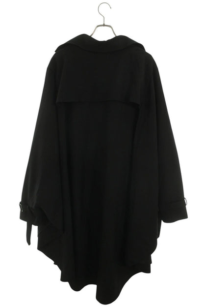 GroundY Wool Gabardine Asymmetric Coat Black Size L