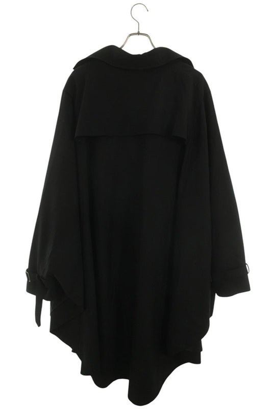 GroundY Wool Gabardine Asymmetric Coat Black Size L