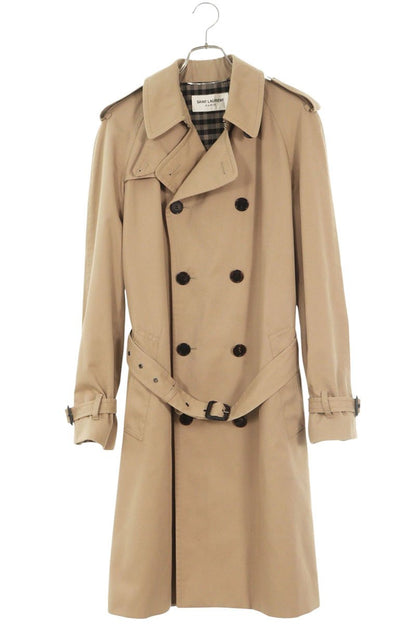 SAINT LAURENT PARIS Beige Trench Coat Size 50