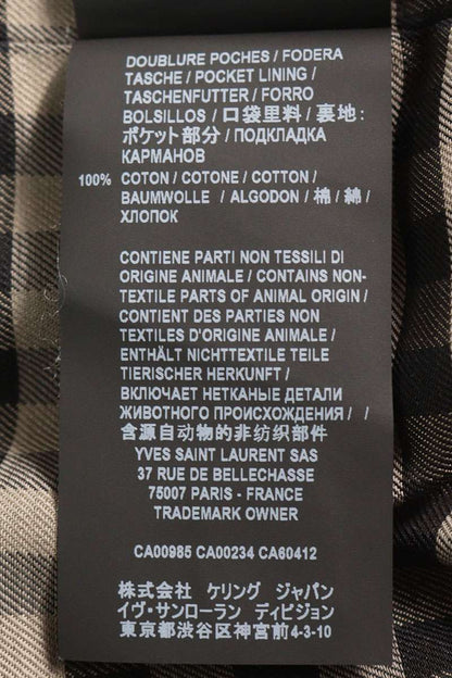 SAINT LAURENT PARIS Beige Trench Coat Size 50