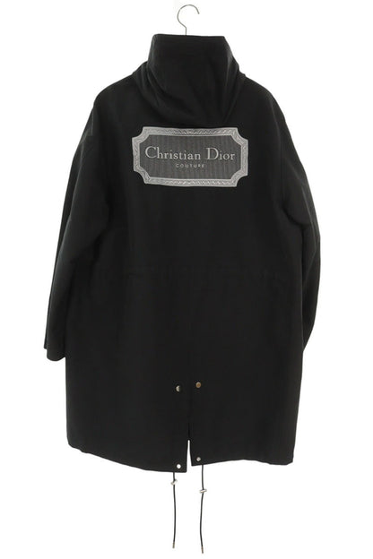 DIOR Tech Cotton Canvas Back Logo Embroidery Coat Size S