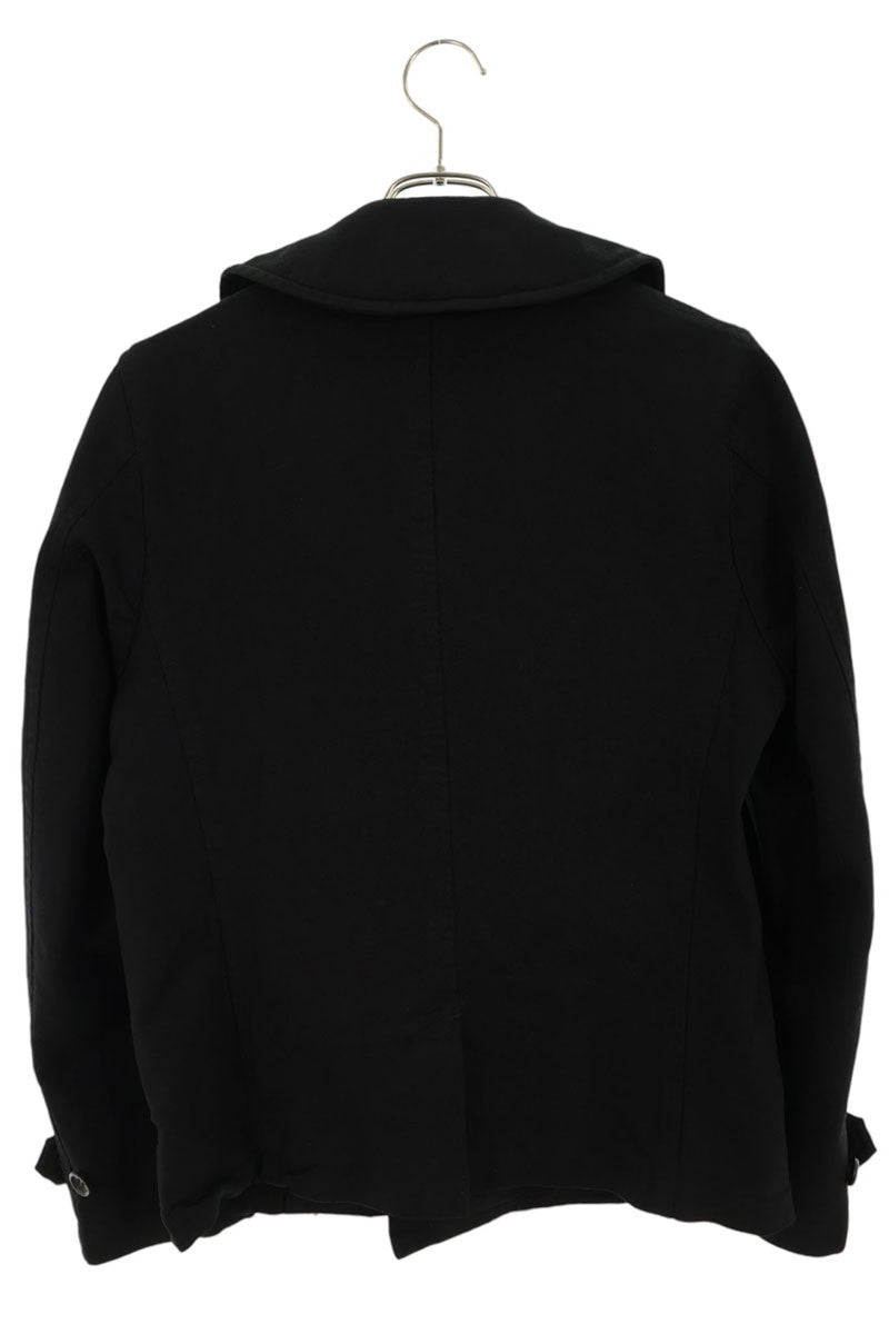 COMME des GARCONS HOMME Poly Shrink Pea Coat Black Size SS