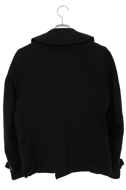 COMME des GARCONS HOMME Poly Shrink Pea Coat Black Size SS