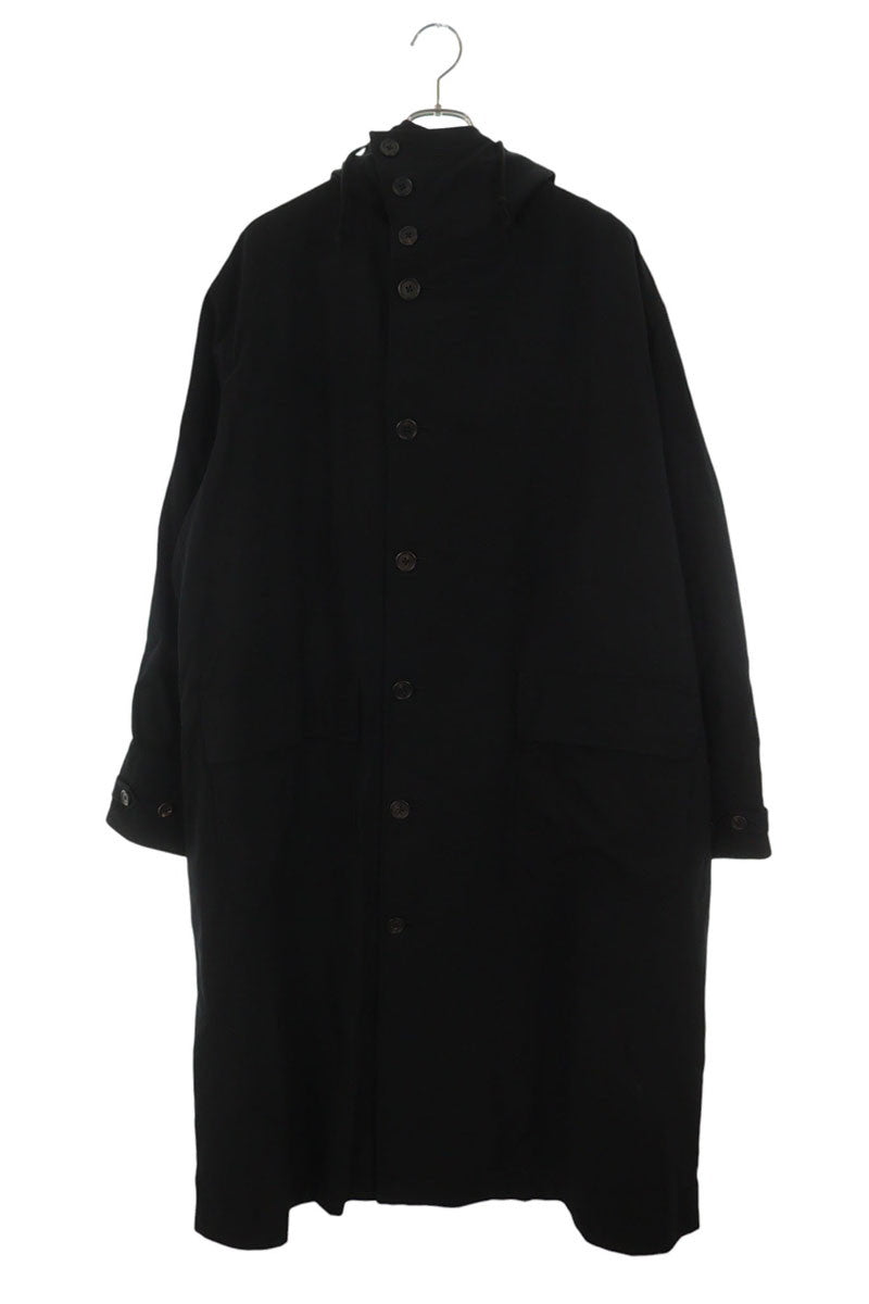 Ysformen Hooded Wool Long Coat Black Size L