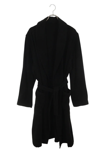 COMOLI 23SS Silk Pile Robe Coat Black Size L