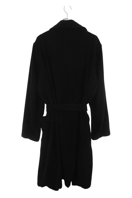 COMOLI 23SS Silk Pile Robe Coat Black Size L