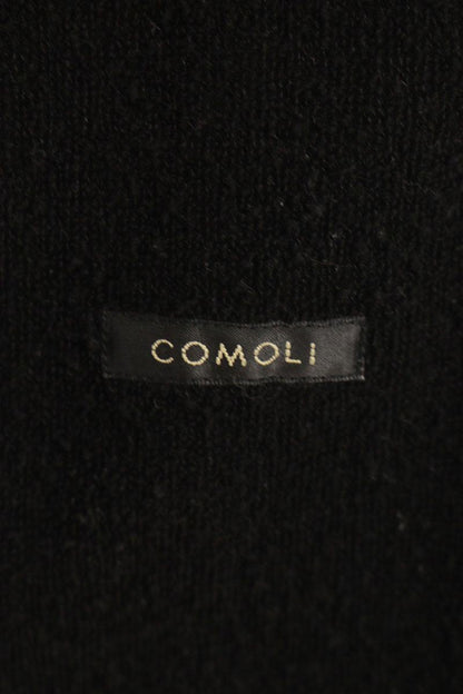 COMOLI 23SS Silk Pile Robe Coat Black Size L