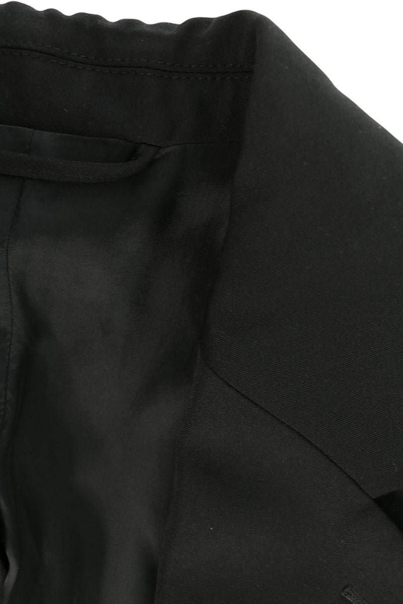 BALENCIAGA Rubber Logo Patch Skater Long Coat Black Size XS