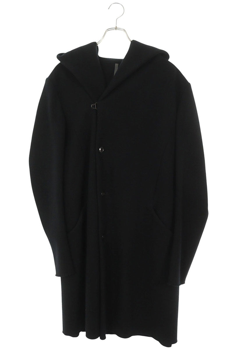 KAZUYUKI KUMAGAI Cashmere Blend Melton Hooded Coat Size L