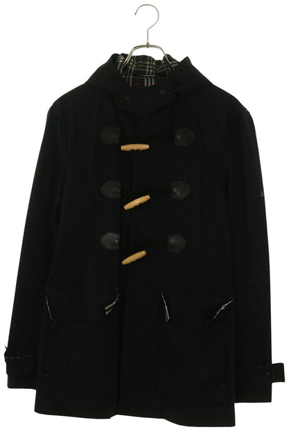 Burberry Black Label Check-Lined Cotton Duffle Coat Size L