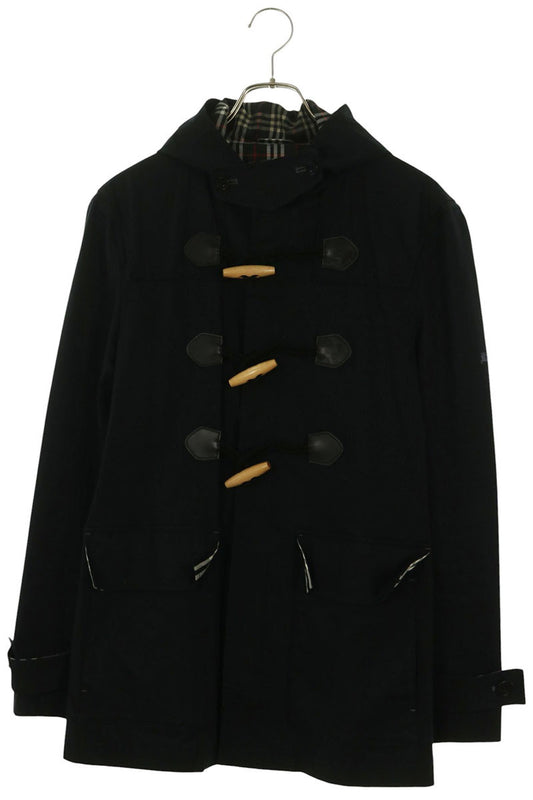 Burberry Black Label Check-Lined Cotton Duffle Coat Size L