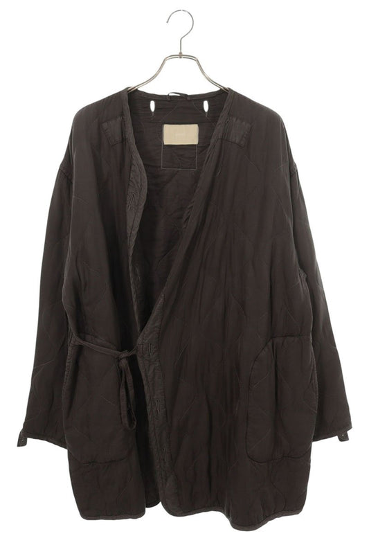 INNAT Cupro Polyester Quilted Coat Gray Size M