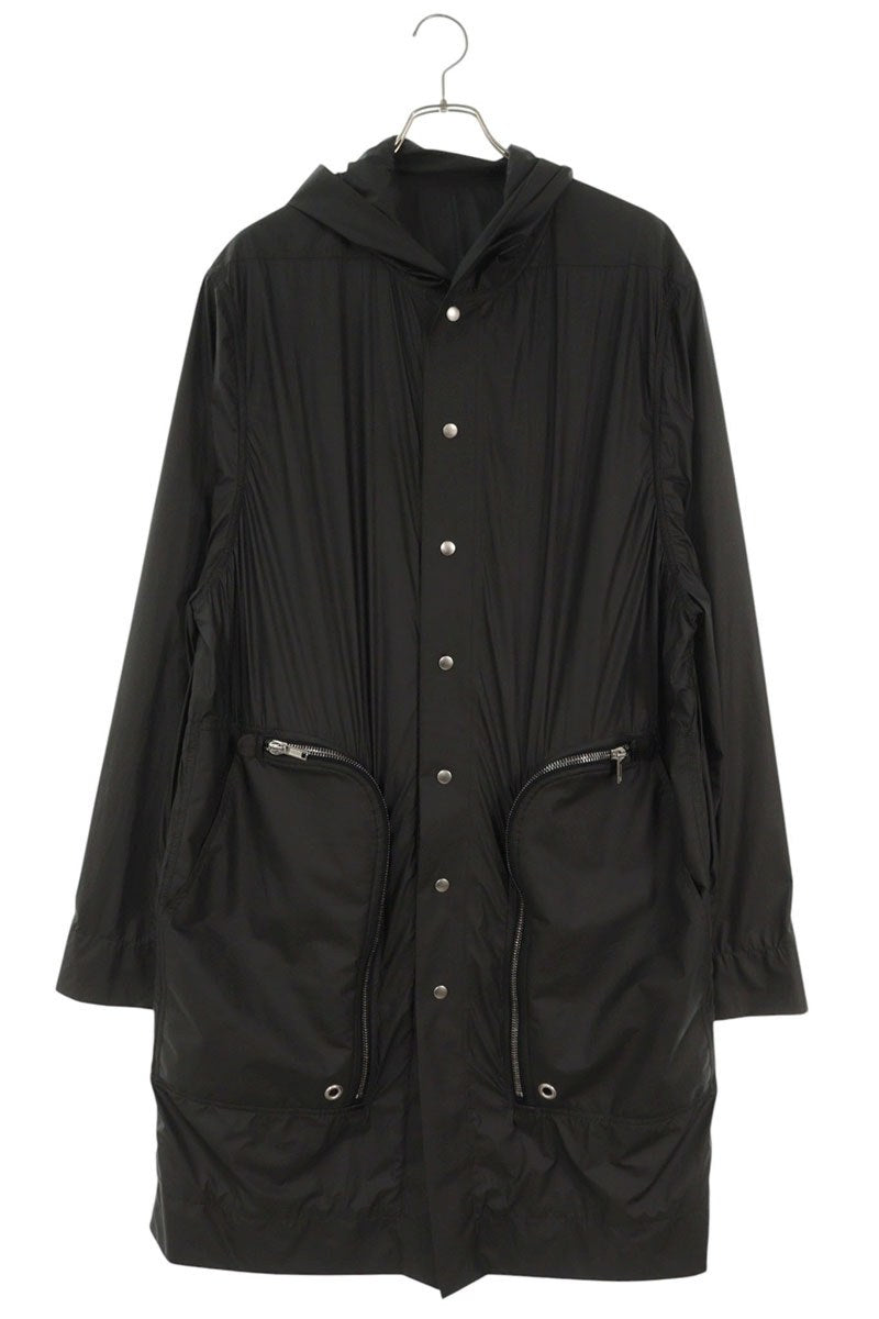 Rick Owens Bauhaus Hooded Long Coat Black Size 46