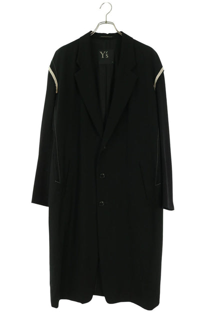 Y's Cut-Off Wool Jacket Coat Black Size 1