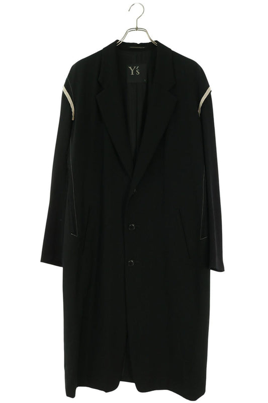 Y's Cut-Off Wool Jacket Coat Black Size 1