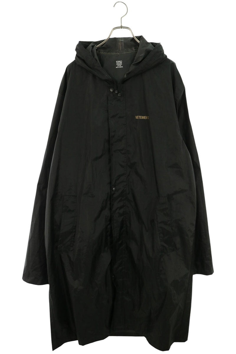 VETEMENTS Back Logo Print Polyester Coat