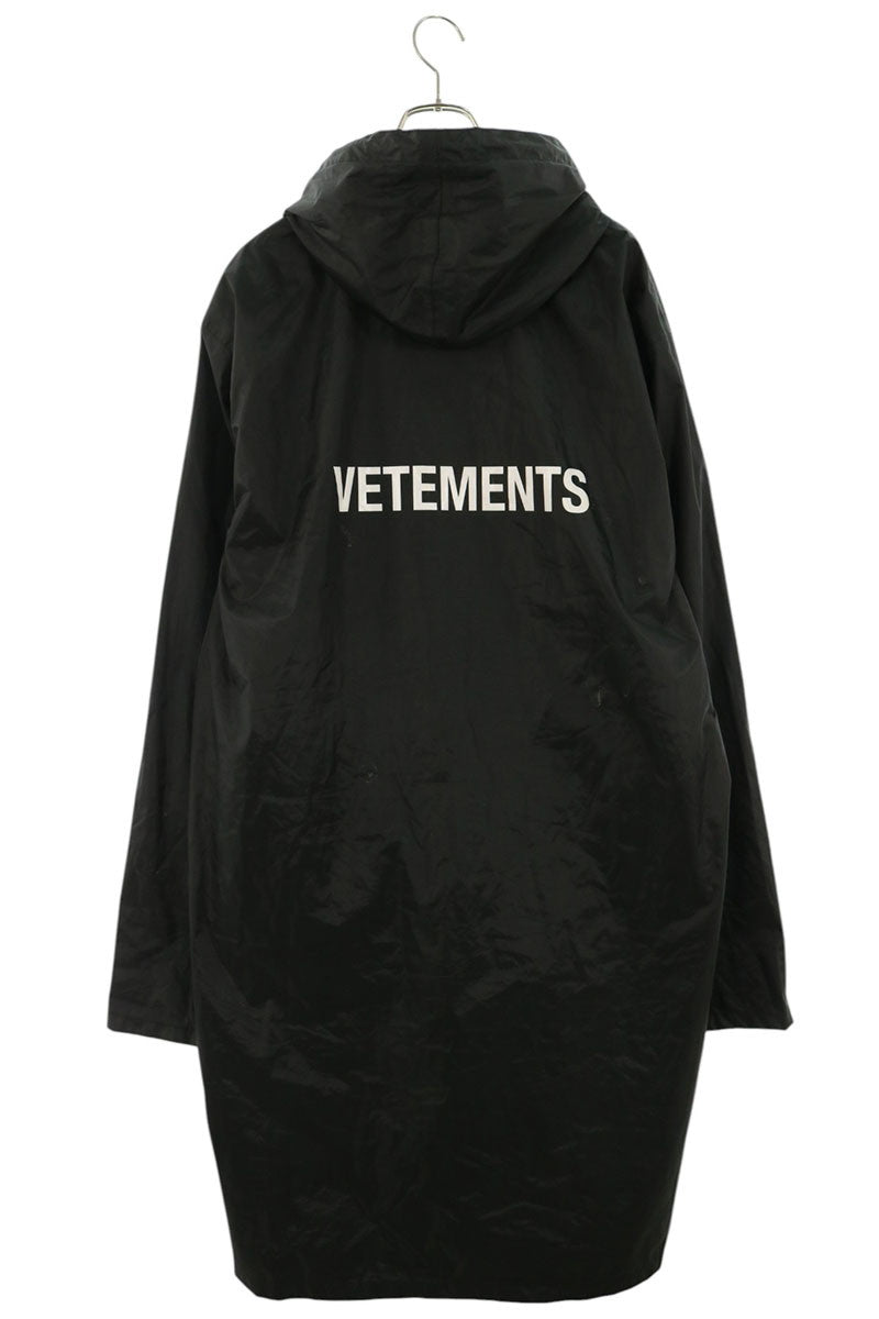 VETEMENTS Back Logo Print Polyester Coat