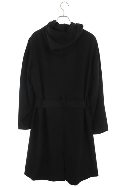 Yohji Yamamoto Black Gabardine Hooded Coat Size 1