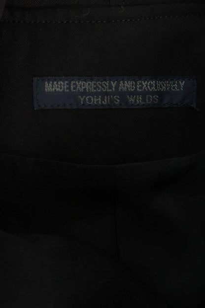 Yohji Yamamoto Black Gabardine Hooded Coat Size 1