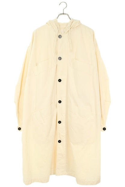 JILSANDER Hooded Military Cotton Mods Coat White Size 50