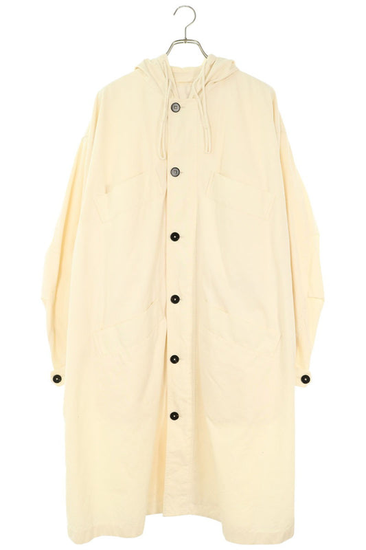 JILSANDER Hooded Military Cotton Mods Coat White Size 50