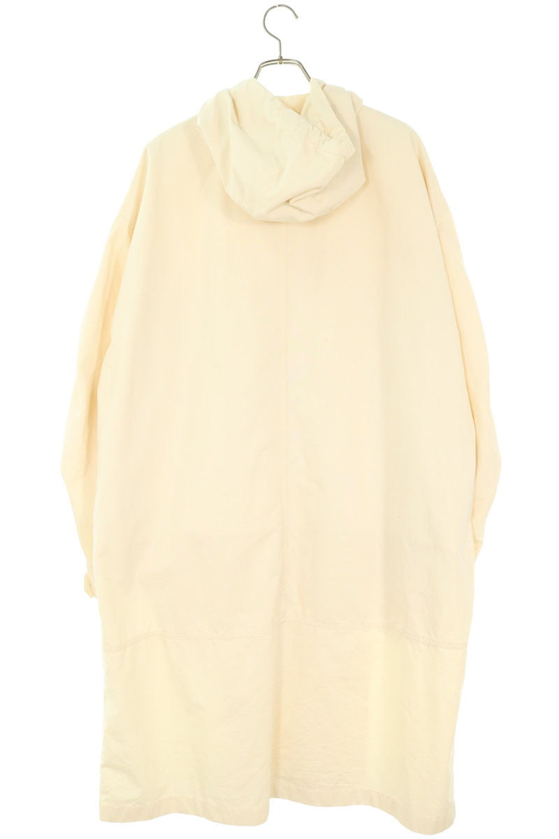JILSANDER Hooded Military Cotton Mods Coat White Size 50